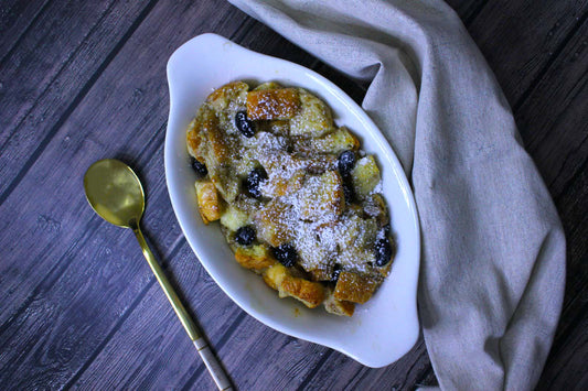 【香草黑豆麵包布甸】食譜