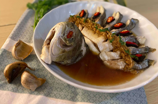 【清蒸黑蒜黃立倉】食譜