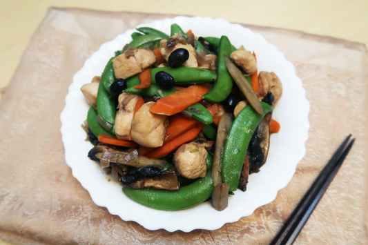 【日式雞肉雜菜炒黑豆】 食譜
