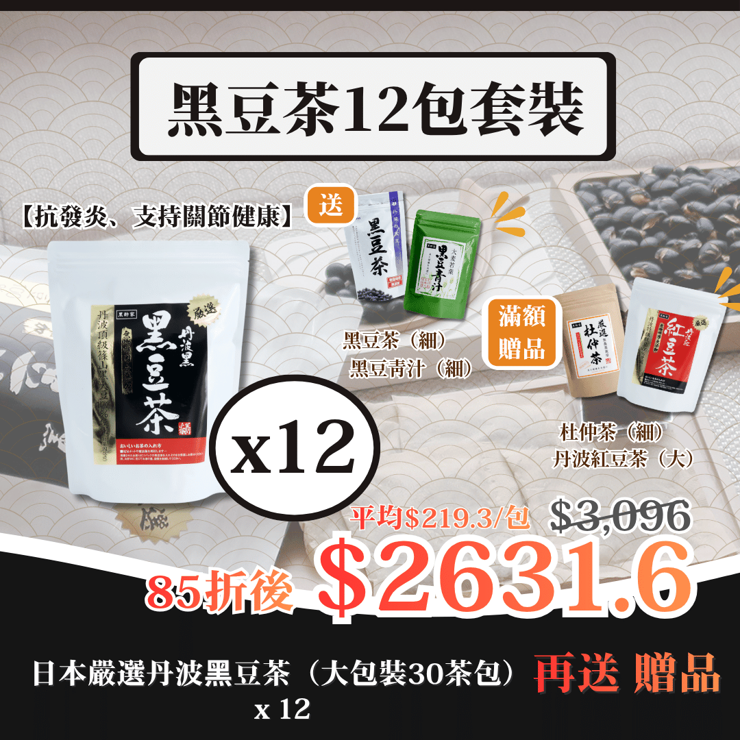 日本嚴選丹波黑豆茶（大）12包套裝 再送禮品